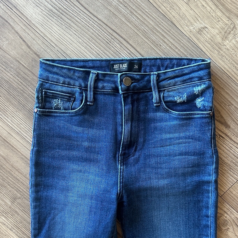 Just Black Indigo High-Rise Slim Jeans NWOT